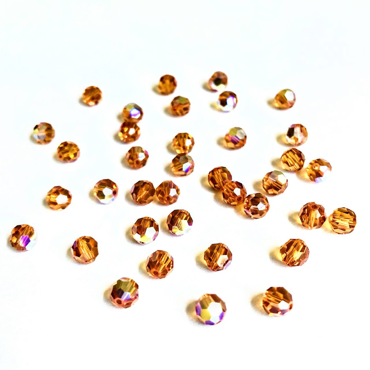 Swarovski Crystals Beads 5000 Round Beads Topaz AB Rainbows of