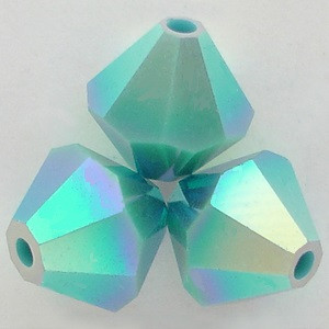 Swarovski 5328 3mm Turquoise AB 2X Bead | Rainbows Of Light