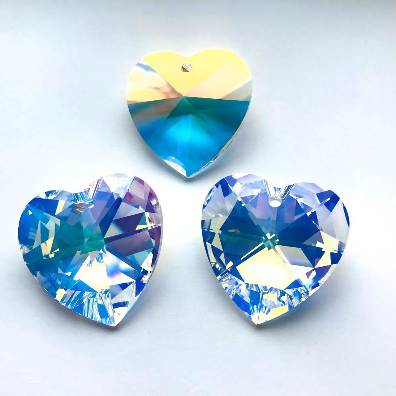 Swarovski Aurora Borealis Heart Pendant