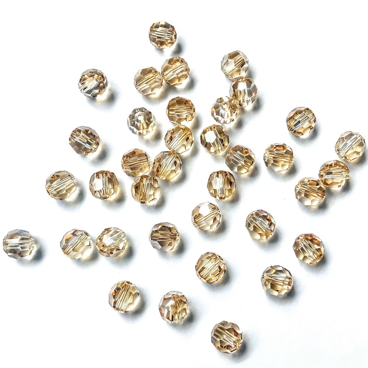 Swarovski 5000 8mm Crystal Golden Shadow Bead | Rainbows Of Light