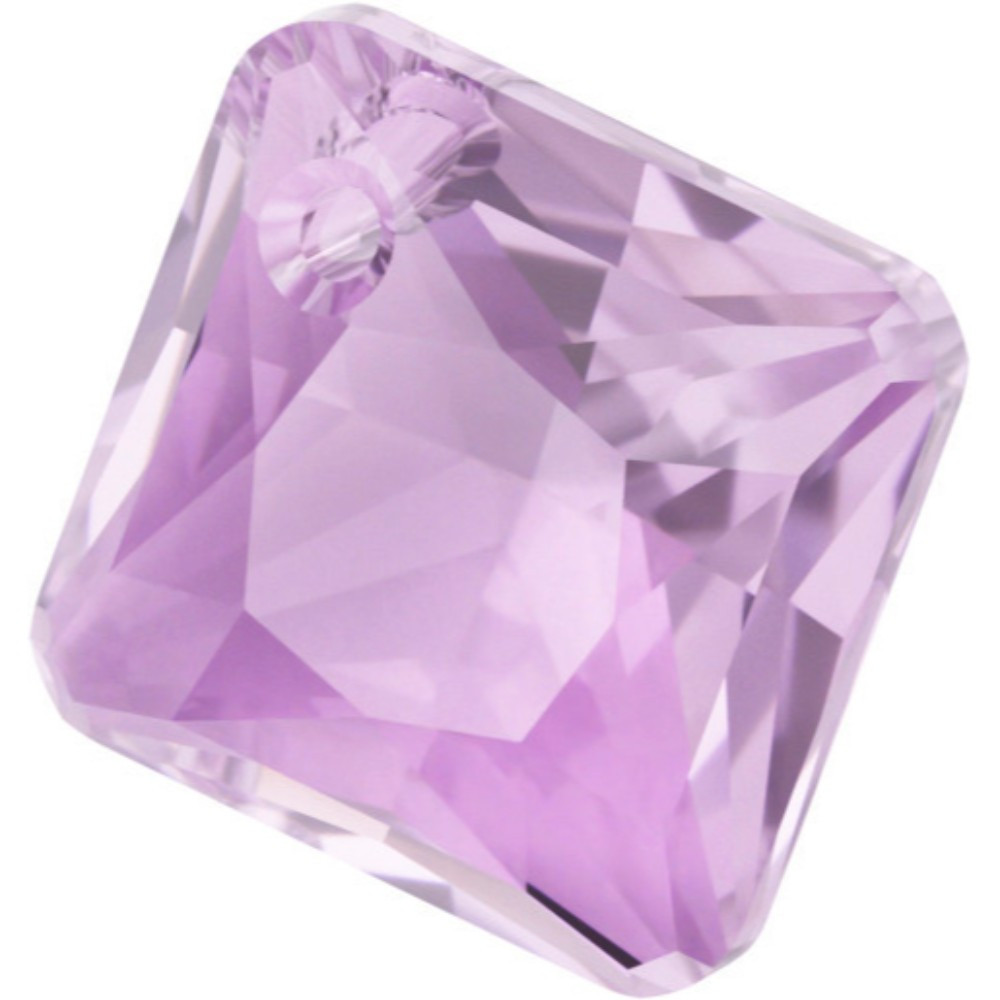 Swarovski 6431 16mm Princess Cut Pendants Light Amethyst Swarovski