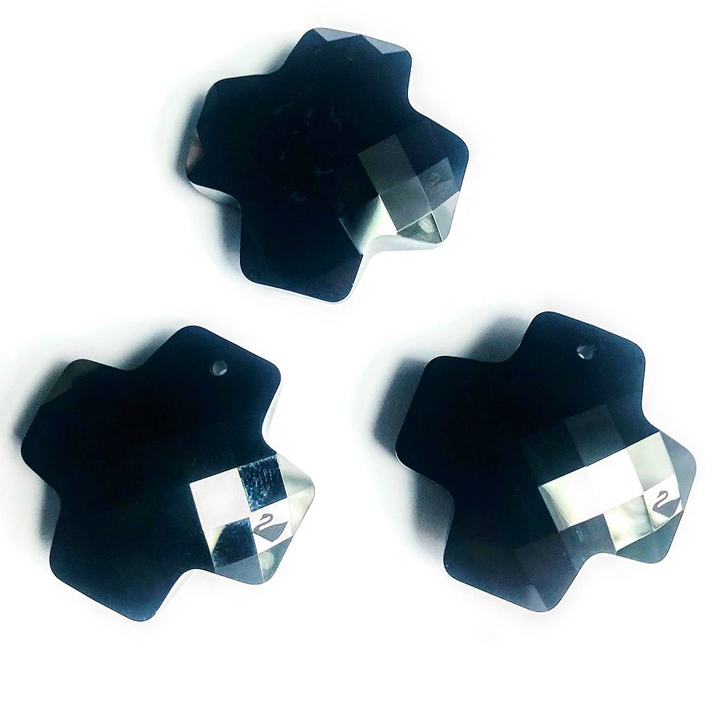 Swarovski 6863 Cross Jet Pendants | Rainbows Of Light