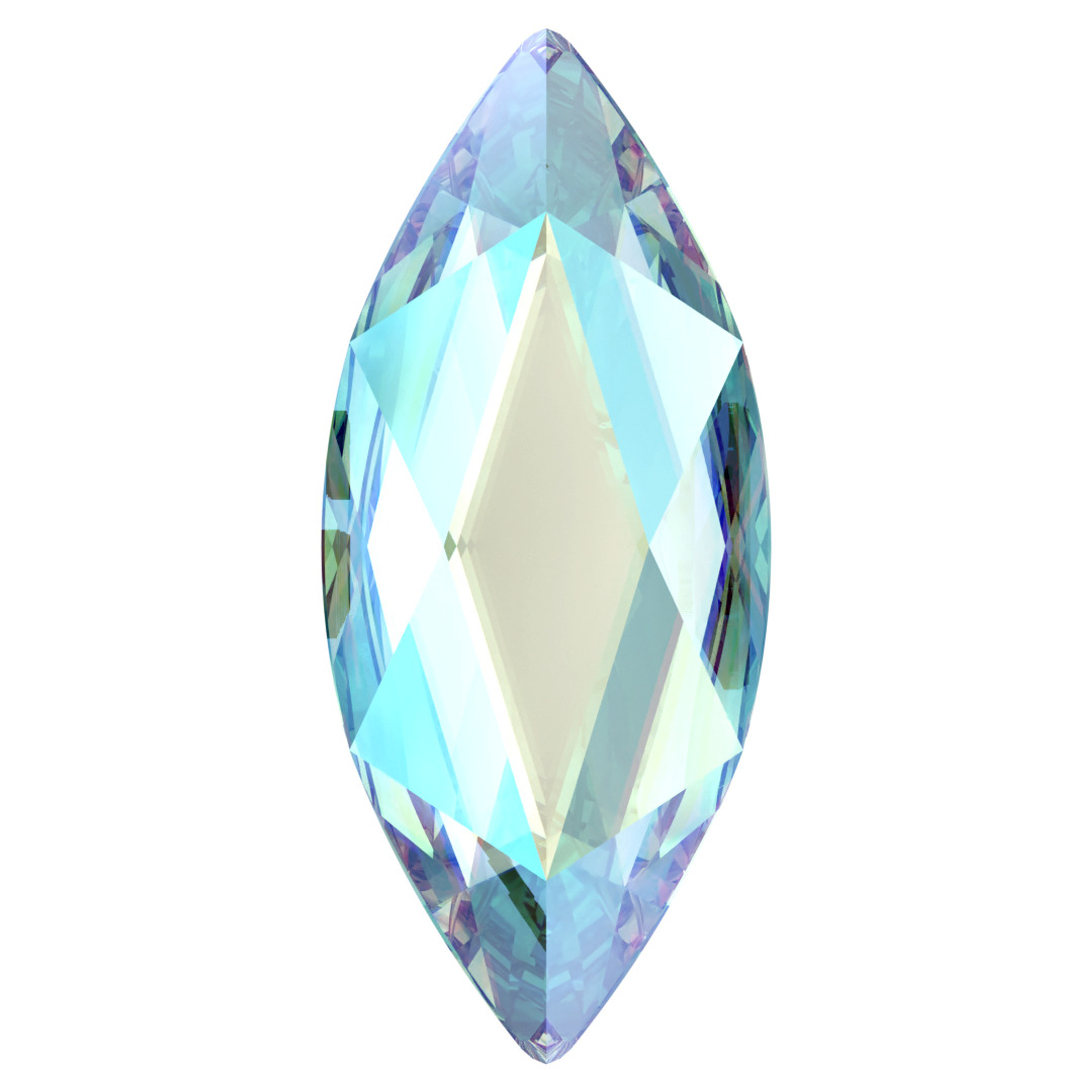 Swarovski 2201 14mm Marquise Flatbacks Aquamarine Shimmer | Swarovski ...