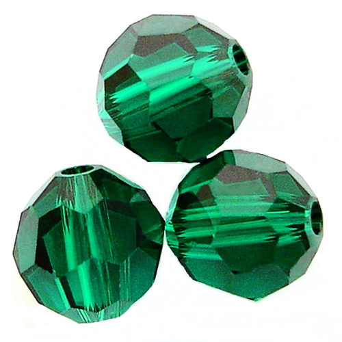 Swarovski 5000 4mm Round Beads Emerald  (72 pieces)