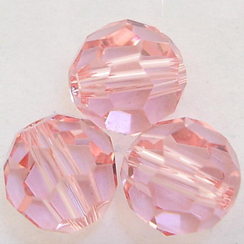 Swarovski 5000 4mm Round Beads Light Rose  (72 pieces)