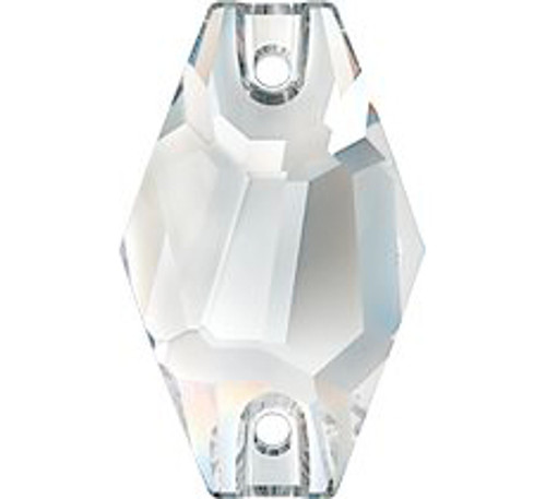 Swarovski 3261 18mm Hexagon Sew On Crystal Silver Night