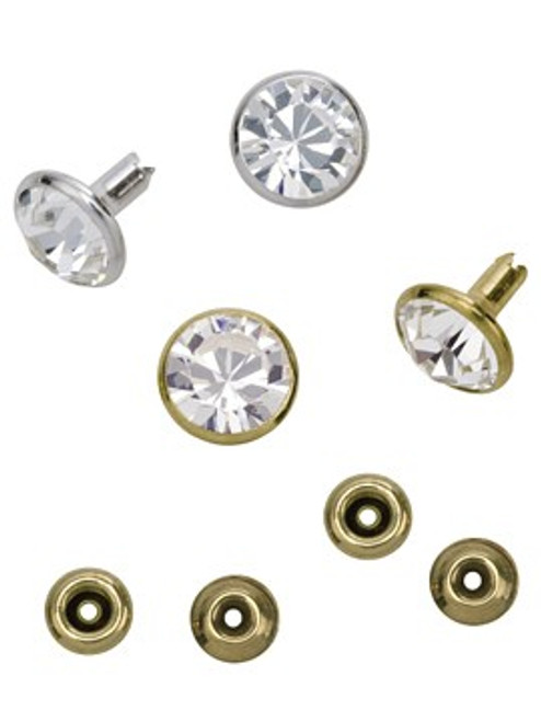 Swarovski Gold 53006 39ss (~8.3mm) Crystal Rivets with 5mm shank: Sand Opal