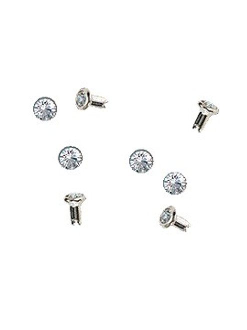 Swarovski Silver 53001 29ss (~6.25mm) Crystal Rivets with 4mm shank: Pacific Opal