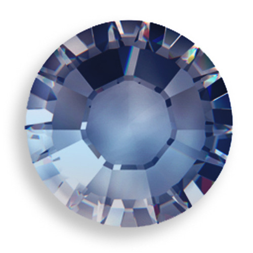 Swarovski 2028 10ss(~2.75mm) Xilion Flatback Sapphire Satin   Hot Fix