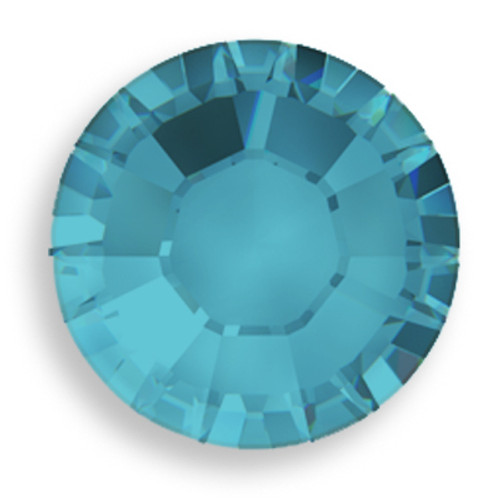 Swarovski 2028 30ss(~6.4mm) Xilion Flatback Blue Zircon   Hot Fix