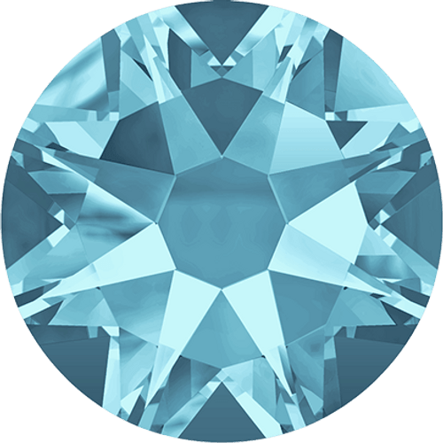 Swarovski 2058 20ss(~4.7mm) Xilion Flatback Aquamarine