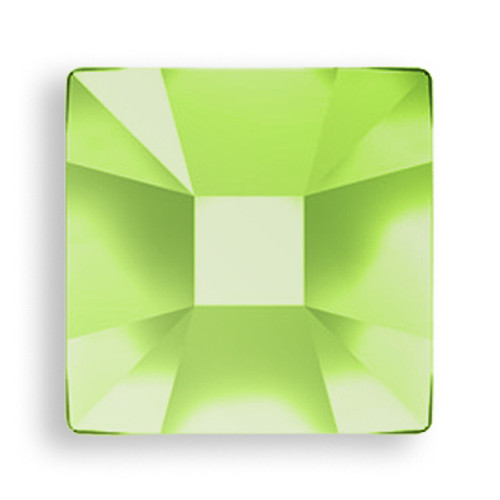 Swarovski 2483 10mm Square Flatback Peridot