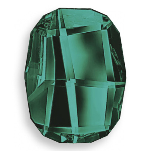 Swarovski 2585 14mm Graphic Flatback Emerald