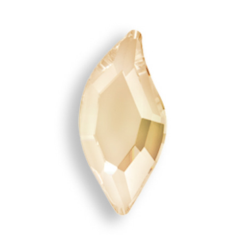 Swarovski 2797 10mm Leaf Flatback Crystal Golden Shadow