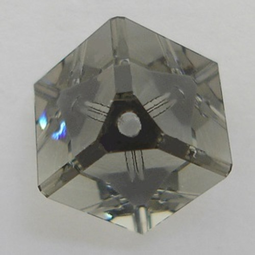 Swarovski 5600 8mm Offset Cube Beads Black Diamond