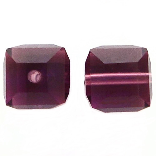 Swarovski 5601 4mm Cube Beads Amethyst