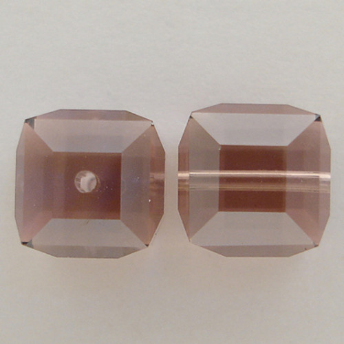 Swarovski 5601 4mm Cube Beads Light Rose Satin