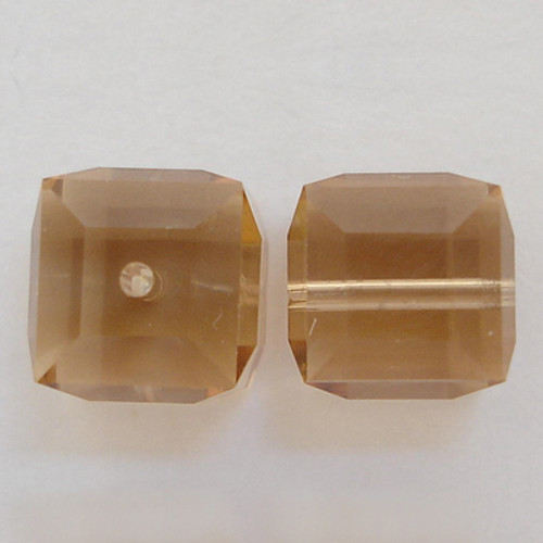 Swarovski 5601 6mm Cube Beads Light Colorado Topaz