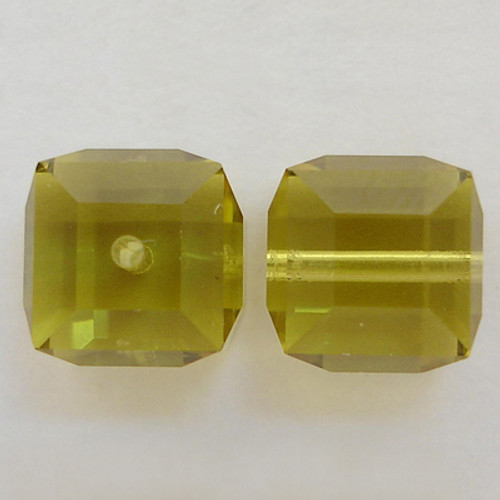 Swarovski 5601 6mm Cube Beads Lime