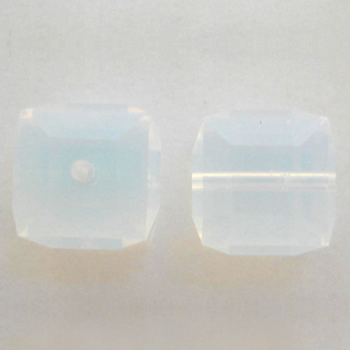 Swarovski 5601 6mm Cube Beads White Opal