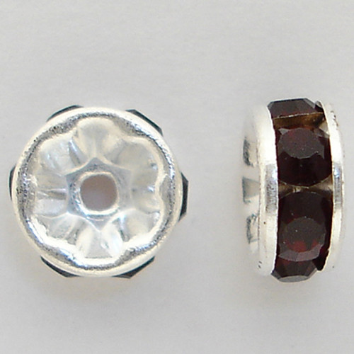 Swarovski 5820 6mm Rhinestone Rondelles Garnet