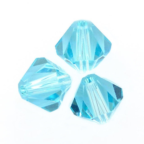 Swarovski 5328 4mm Xilion Bicone Beads Aquamarine