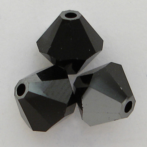 Swarovski 5328 6mm Xilion Bicone Beads Jet Hematite