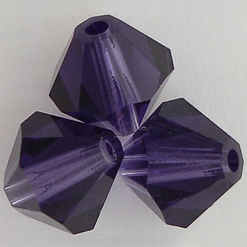 Swarovski 5328 5mm Xilion Bicone Beads Purple Velvet