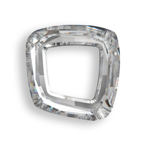Swarovski 4437 14mm Cosmic Square Ring Beads Crystal Silver Shade