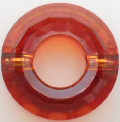 Swarovski 5139 12mm Ring Beads Crystal Red Magma