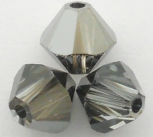 Swarovski 5328 3mm Xilion Bicone Beads Crystal Silver Night