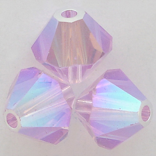 Swarovski 5328 4mm Xilion Bicone Beads Violet AB 2X