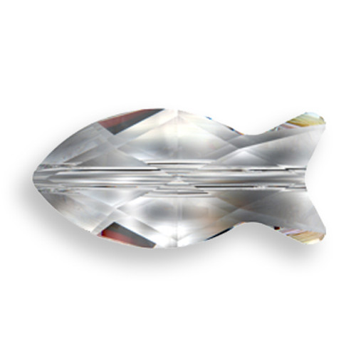 Swarovski 5727 18mm Fish Beads Crystal Silver Shade