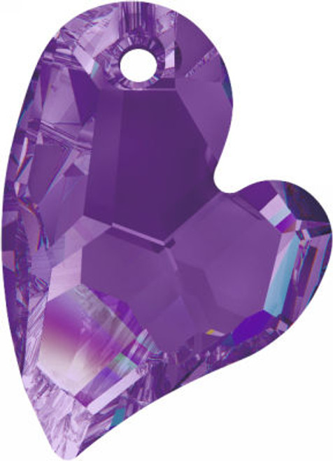 Swarovski 6260 17mm Crazy 4 U Heart Pendant Amethyst