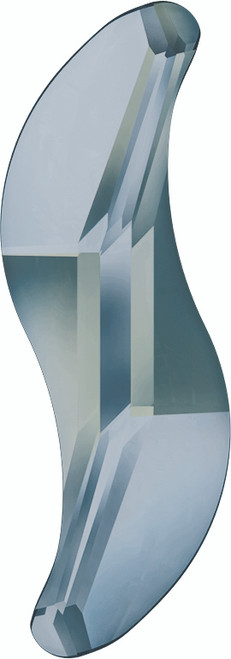 Swarovski 2788 8mm Wave Flatback Crystal  Blue Shade  Hot Fix (288  pieces)