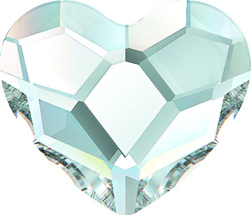 Swarovski 2808 10mm Heart Flatback Crystal AB (144 pieces)