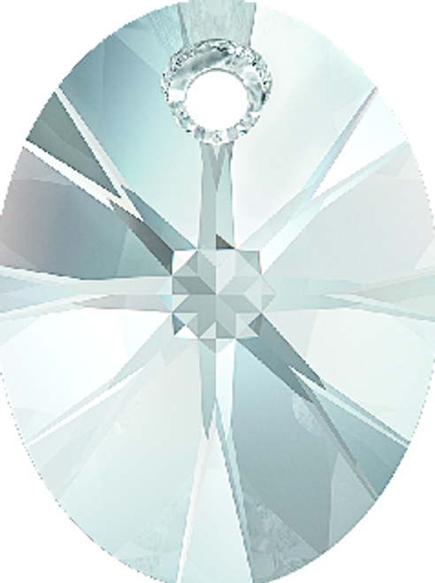 Swarovski 6028 18mm Xilion Oval Pendants Crystal Silver Night (72 pieces)