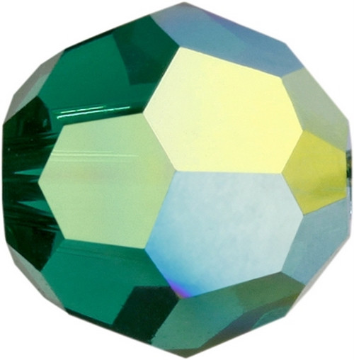 Swarovski 5000 4mm Round Beads Emerald AB Fully Coated  ( 720 pieces)