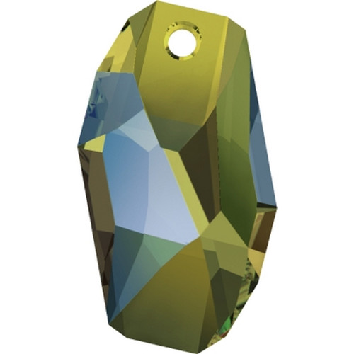 Swarovski 6673 18mm Meteor Pendant Crystal Iridescent Green (48 pieces)