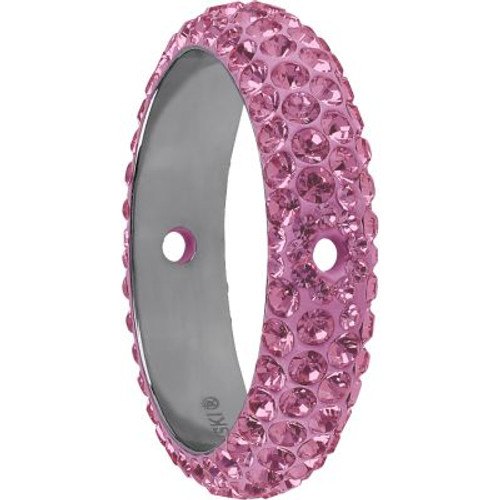 Swarovski 85001 14.5mm BeCharmed Pave Thread Ring Light Rose (6 pieces )