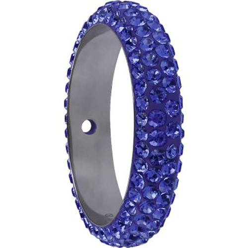 Swarovski 85001 14.5mm BeCharmed Pave Thread Ring Tanzanite (6 pieces )