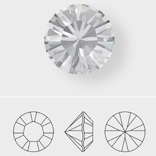 Swarovski 1028 4pp Xilion Round Stones Crystal AB