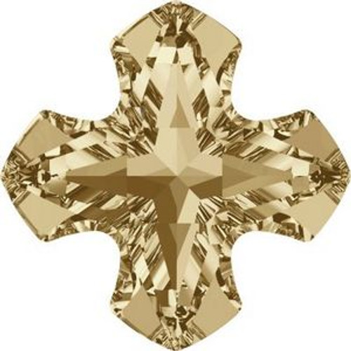 Swarovski 4784 23mm Greek Cross Fancy Stones Crystal Golden Shadow