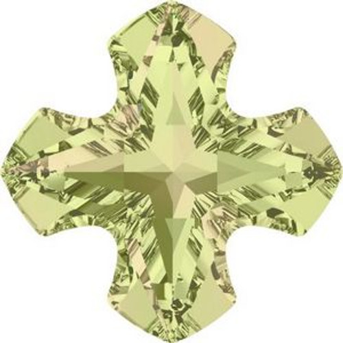 Swarovski 4784 14mm Greek Cross Fancy Stones Crystal Luminous Green