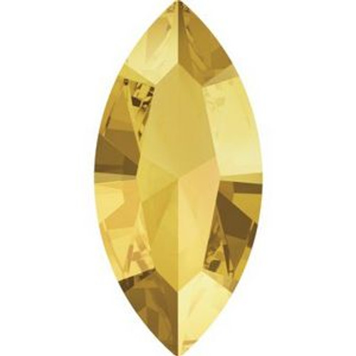 Swarovski 4228 10mm Xilion Navette Fancy Stones Crystal Metallic Sunshine