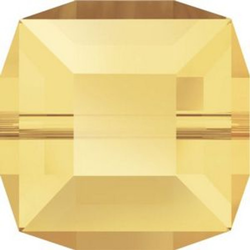 Swarovski 5601 4mm Cube Beads Crystal Metallic Sunshine
