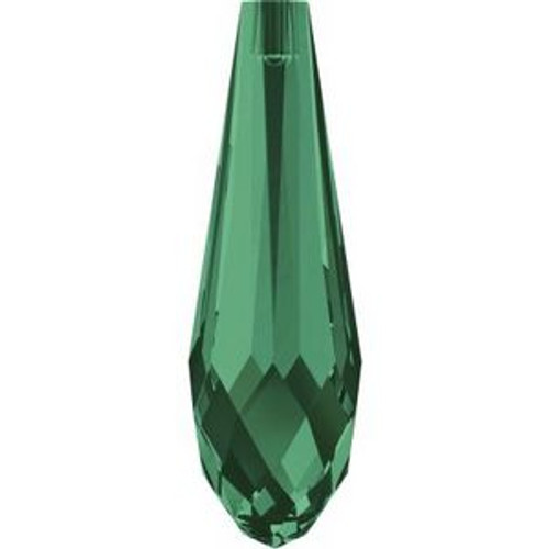 Swarovski 6530 30mm Pure Drop (half hole) Pendants Emerald