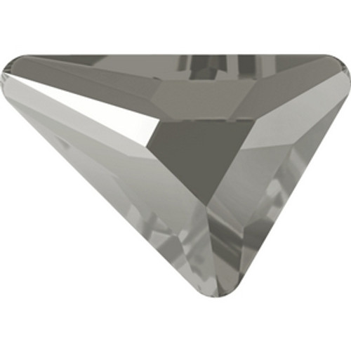 Swarovski 2739 6mm Crystal Dark Grey Lacquer Hot Fix Triangle Beta Flatbacks