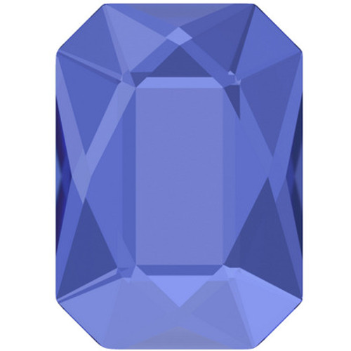 Swarovski 2602 8mm Emerald Cut Flatback Sapphire