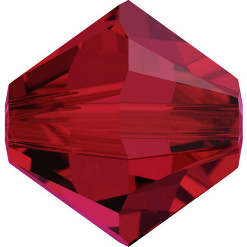 Swarovski 5328 8mm Xilion Bicone Beads Scarlet